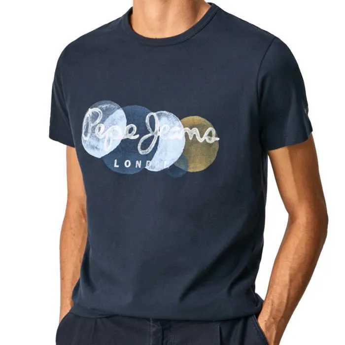 T-Shirt Pepe Jeans London Sacha manches courtes - Bleu Marine