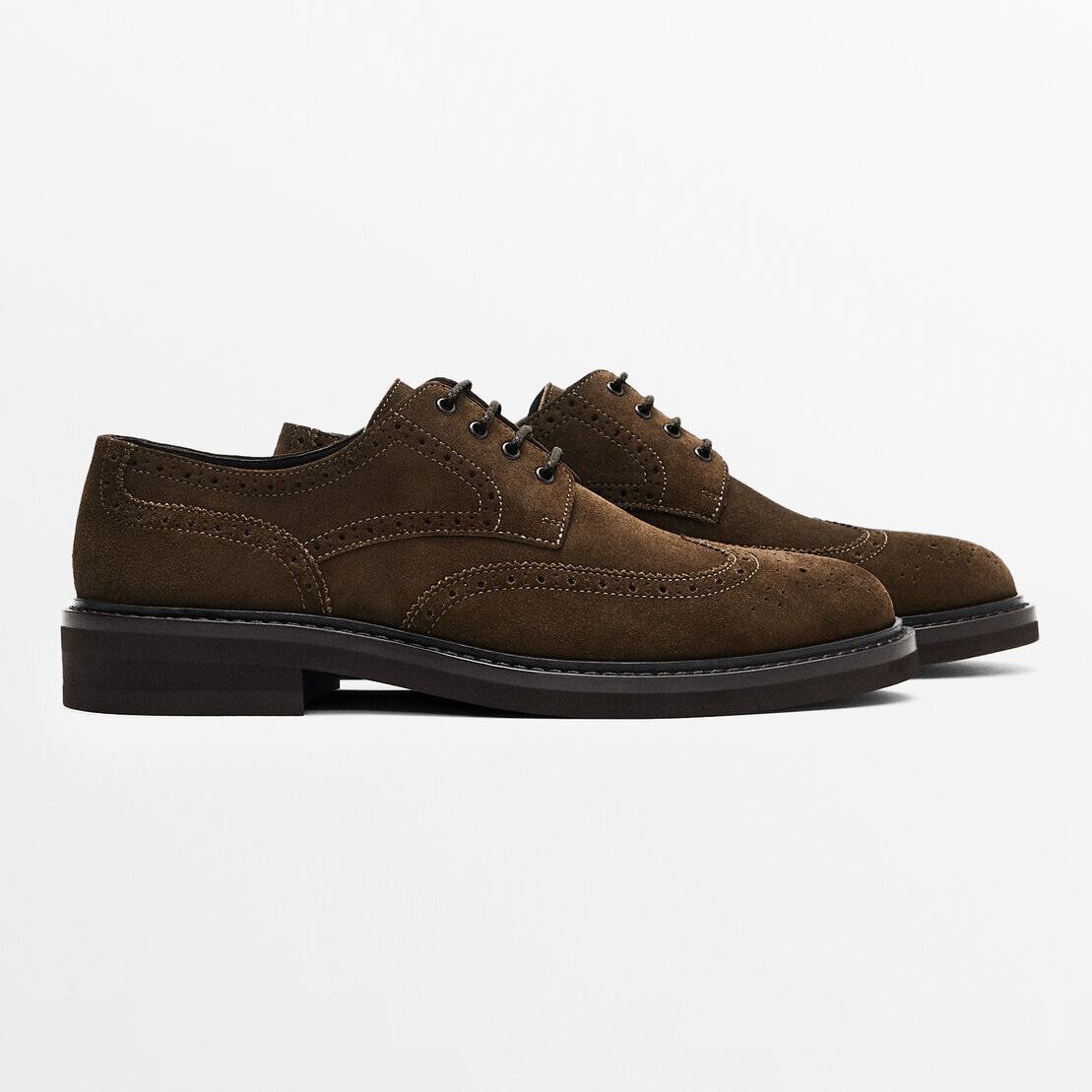 Derbies Massimo Dutti Daim- Camel