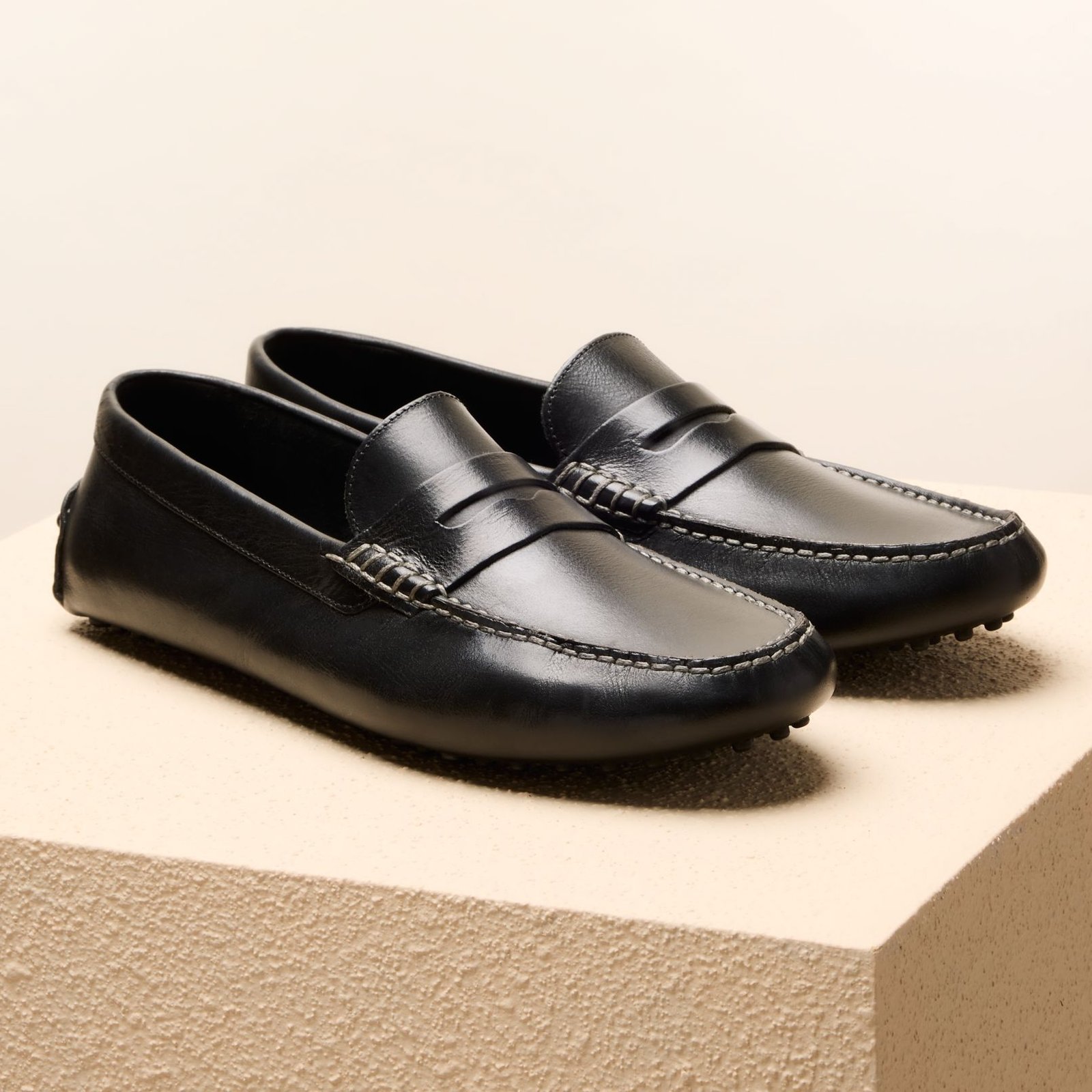 Mocassin Guillemets Noir