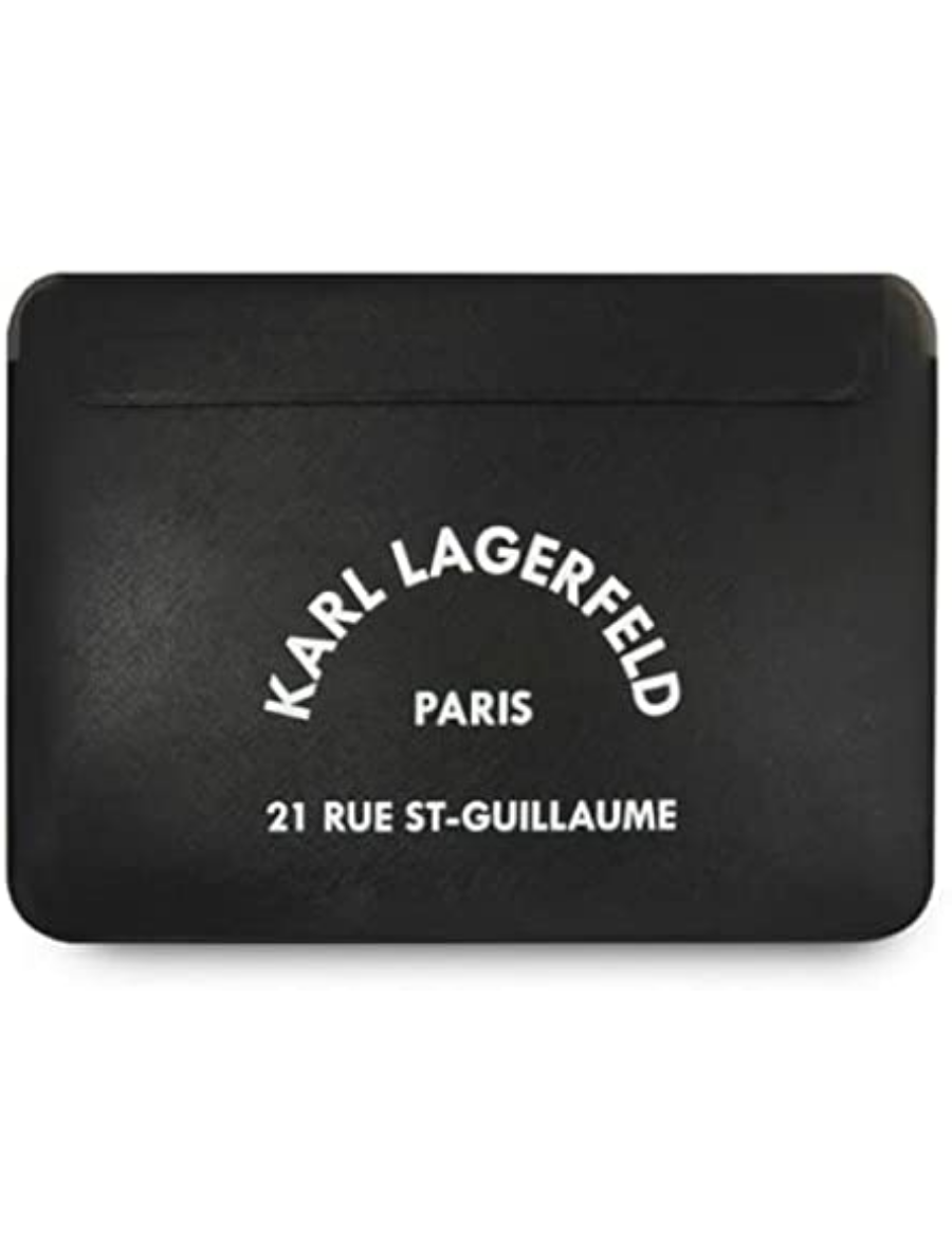 Karl Lagerfeld Housse pour ordinateur 13" - Saffiano Noir