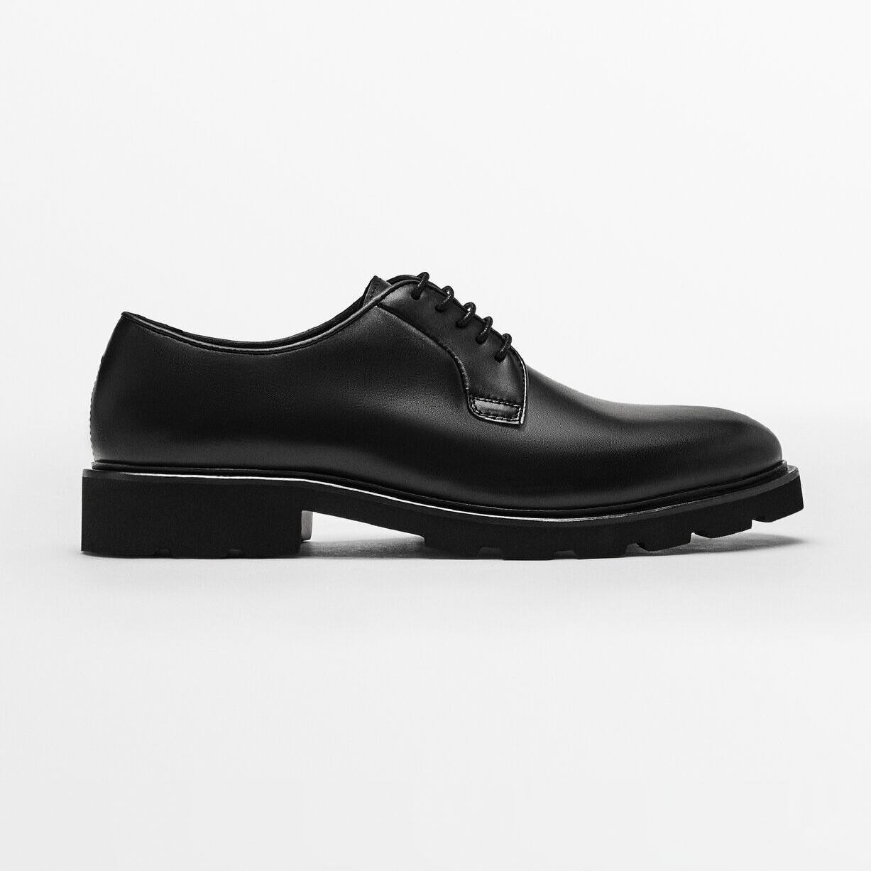Derbies Massimo Dutti Cuir- Noir